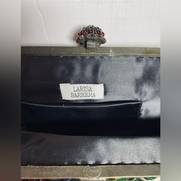 Y2K LARISA BARRERA Couture Evening Jeweled Sequin Beaded Handbag NWT - Picture 7 of 11